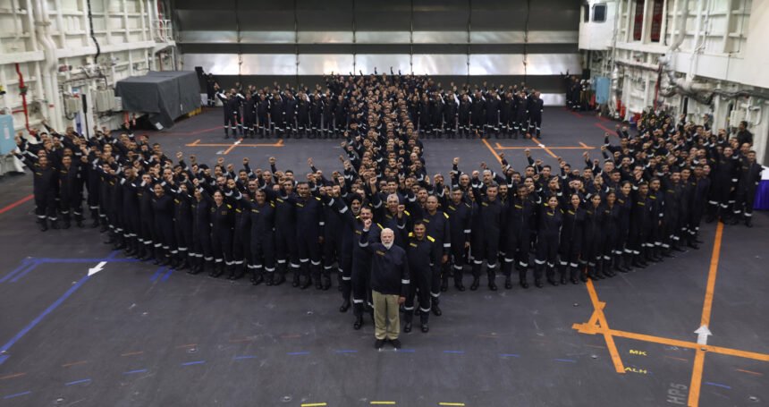 INS Vikrant hosts PM Modi this Diwali, celebrating India’s innovation, naval might, and Atmanirbhar Bharat vision.