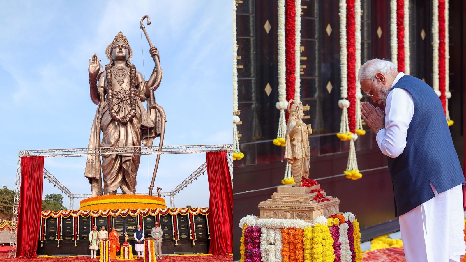 World’s Tallest 77-Foot Lord Rama Statue Unveiled in Goa by PM Modi ...
