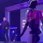 Elon Musk Dances with Robot as his $1 Trillion pay package is approved