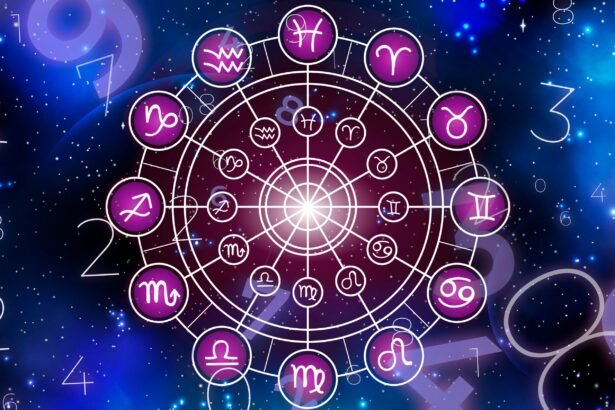 a colorful illustration displaying all twelve zodiac signs arranged in a circular pattern