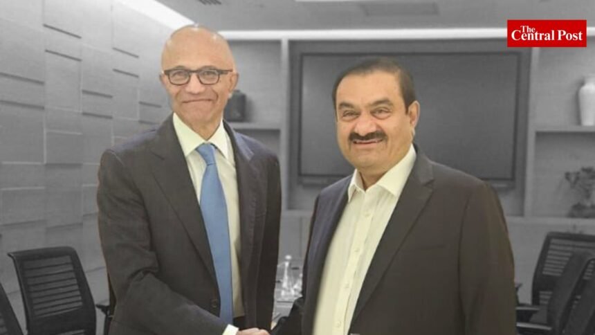 Adani Nadella Meeting Sparks New Talk About Indias AI Growth