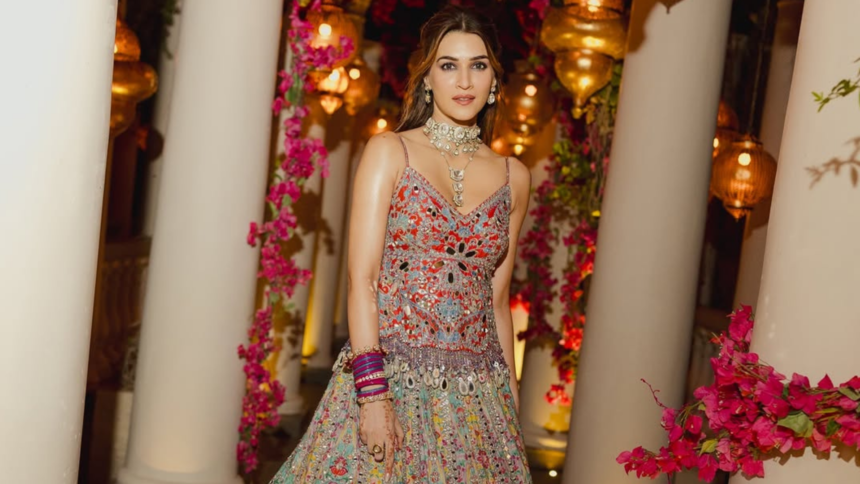 Kriti Sanon Shines in Abhinav Mishra Creation, Nails Balanced Maximalism at Sister’s Wedding