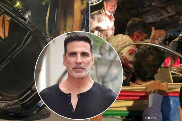 Akshay Kumar Escort Car Overturns After Chain Collision in Juhu, One Critically Injured