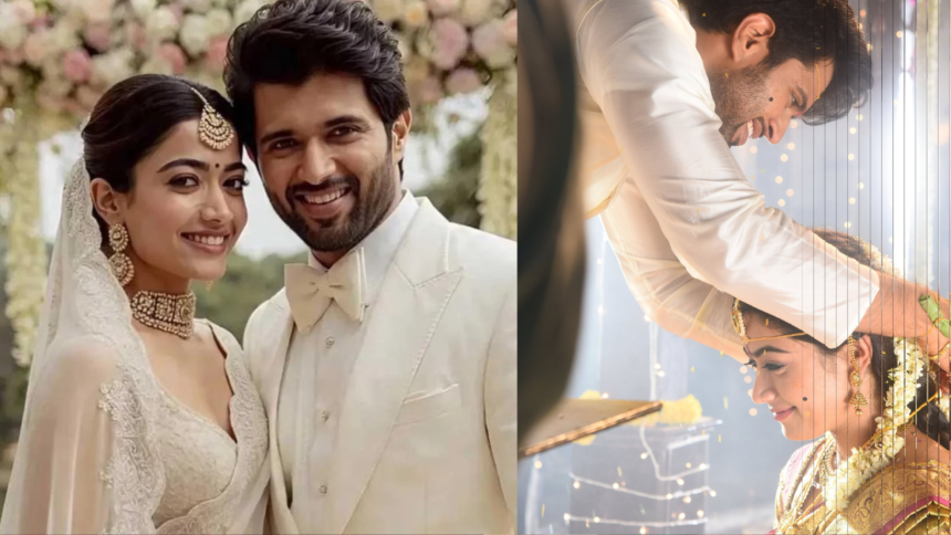 Rashmika Mandanna and Vijay Deverakonda’s Teams Distribute Sweet Boxes Outside Udaipur Venue, Sharing Wedding Joy
