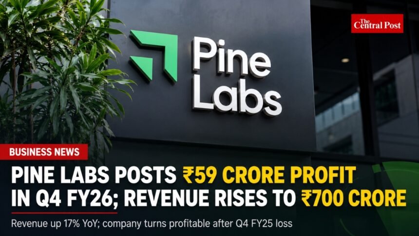Pine Labs reported profit for Q4 FY26 while its revenue increased to ₹700 crore